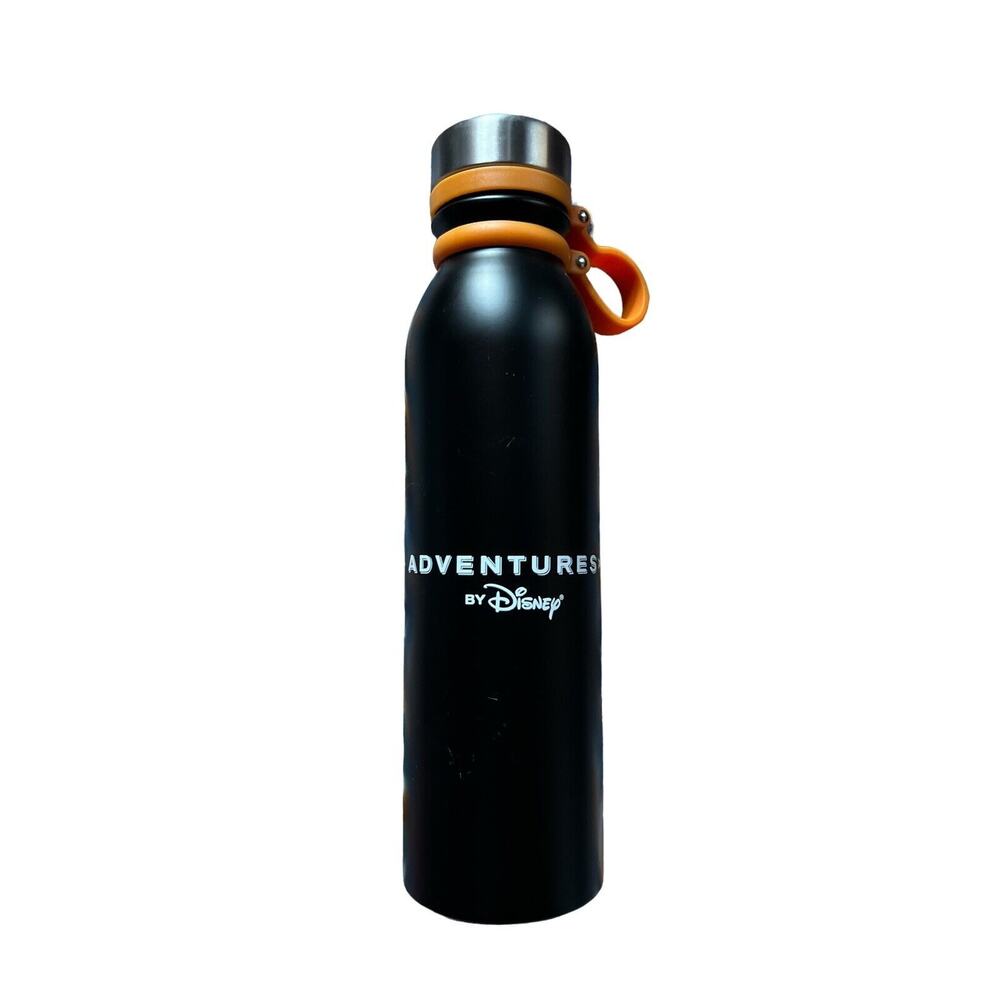 Adventures By Disney Water Bottle Stainless Steel Black 9.5" 500 mL Matte Black